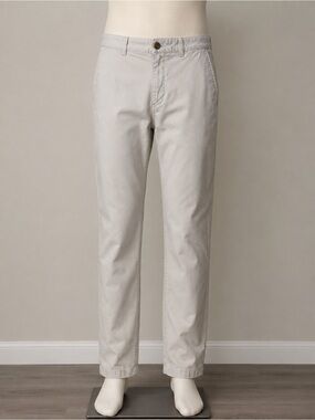 Classic Men's Straight Chino Pants - Light Khakis